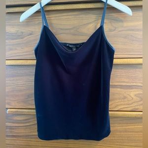 NWT Banana Republic Velvet Cowl Neck Tank Top in Black